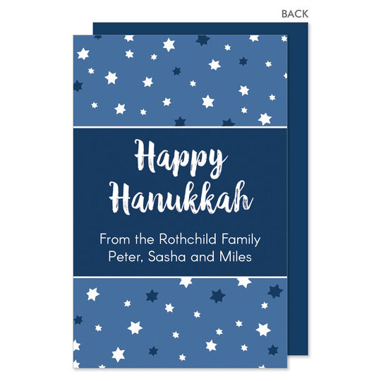 Starry Hanukkah Flat Gift Enclosures